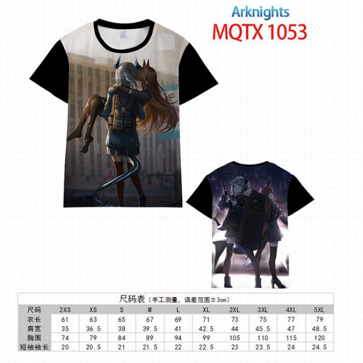 Arknights Full color printed short sleeve t-shirt 10 sizes from XXS to 5XL MQTX-1053