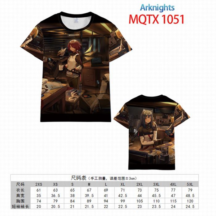 Arknights Full color printed short sleeve t-shirt 10 sizes from XXS to 5XL MQTX-1051