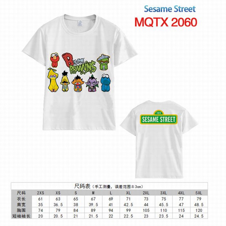 Sesame Street Full color printed short sleeve t-shirt 10 sizes from XXS to 5XL MQTX-2060