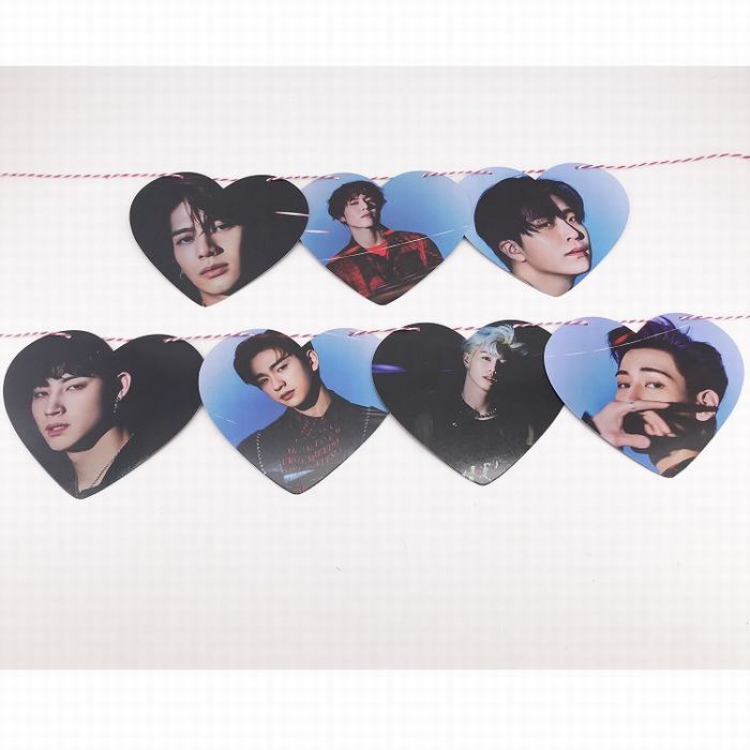 GOT7 Decorative paintings photo card A set of 7 + cotton thread rope 11X14CM 40G price for 5 sets 