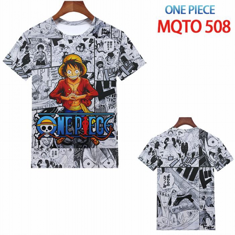 One Piece Full color printed short sleeve t-shirt 9 sizes from XXS to 4XL MQTO-508