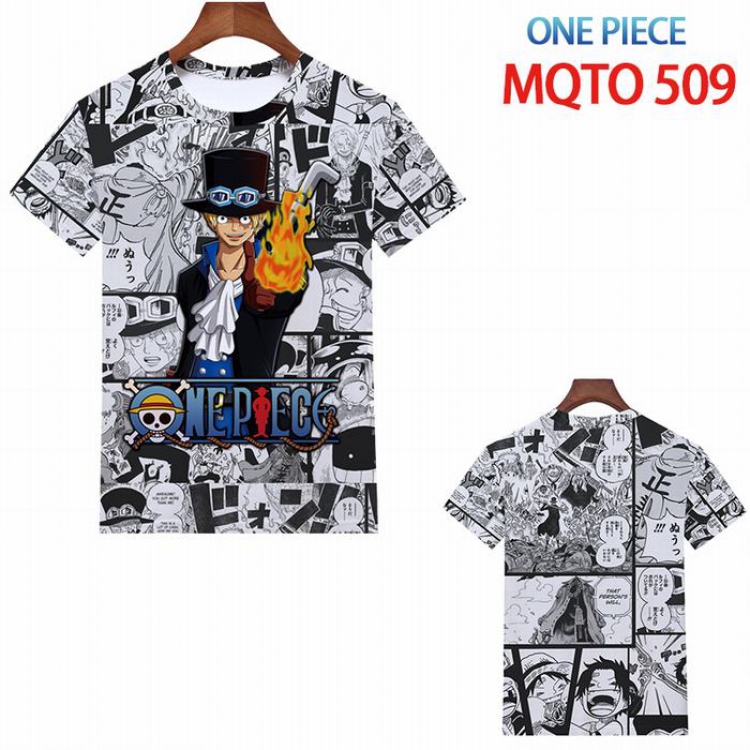 One Piece Full color printed short sleeve t-shirt 9 sizes from XXS to 4XL MQTO-509