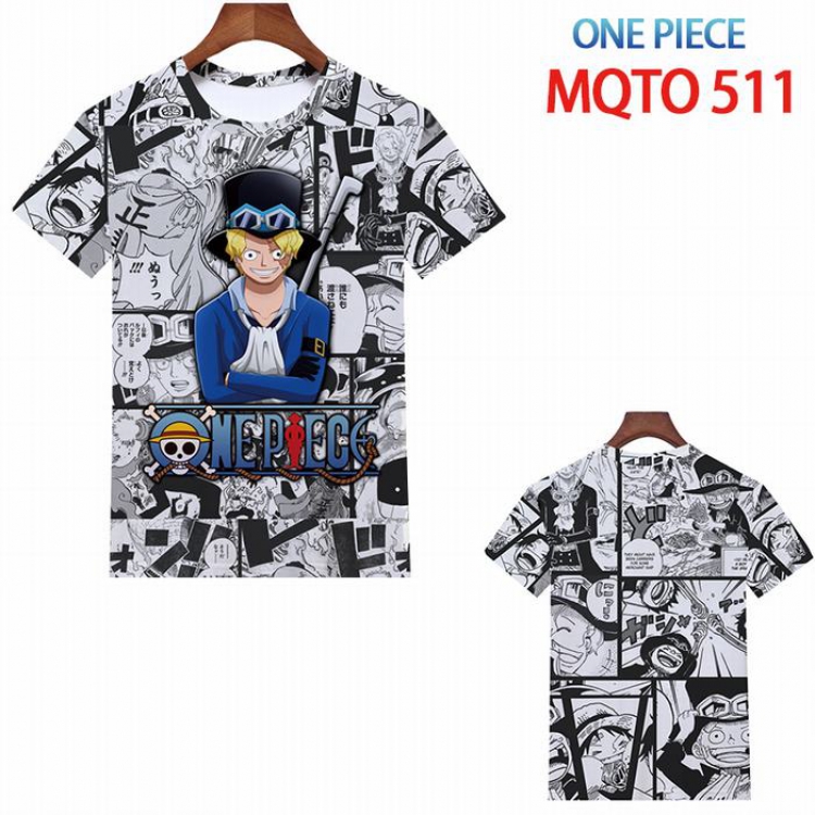 One Piece Full color printed short sleeve t-shirt 9 sizes from XXS to 4XL MQTO-511