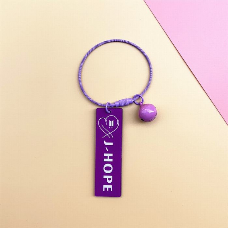 BTS Acrylic with bell Keychain pendant 2.5X6CM 9G price for 5 pcs