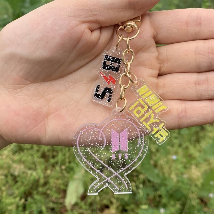 BTS Transparent Star Acrylic Keychain Pendant 12G price for 5 pcs