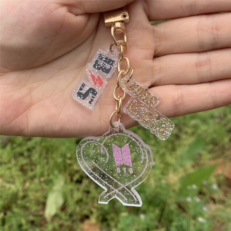 BTS Transparent Star Acrylic Keychain Pendant 12G price for 5 pcs