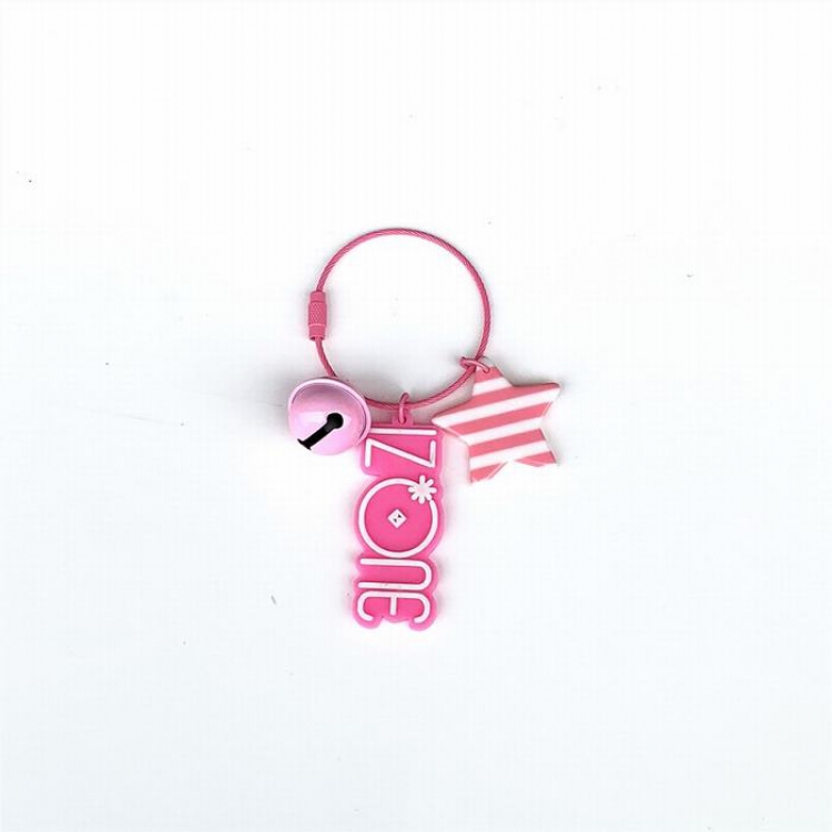 IZONE Soft glue with bell Keychain pendant 6.5CM 13G price for 5 pcs