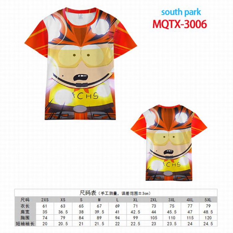 South Park Full color printed short sleeve t-shirt 10 sizes from XXS to 5XL MQTX-3006
