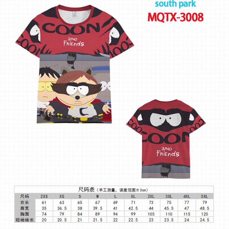 South Park Full color printed short sleeve t-shirt 10 sizes from XXS to 5XL MQTX-3008