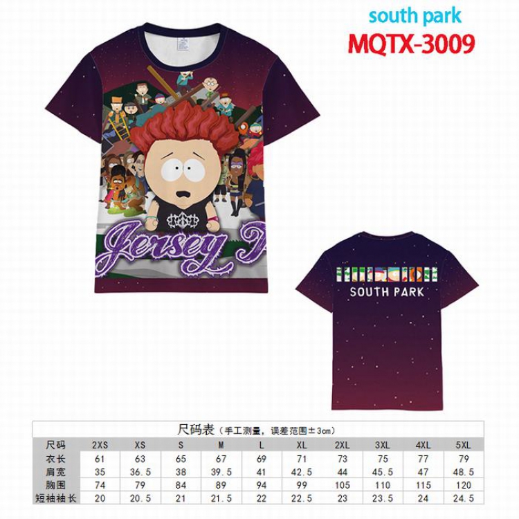 South Park Full color printed short sleeve t-shirt 10 sizes from XXS to 5XL MQTX-3009