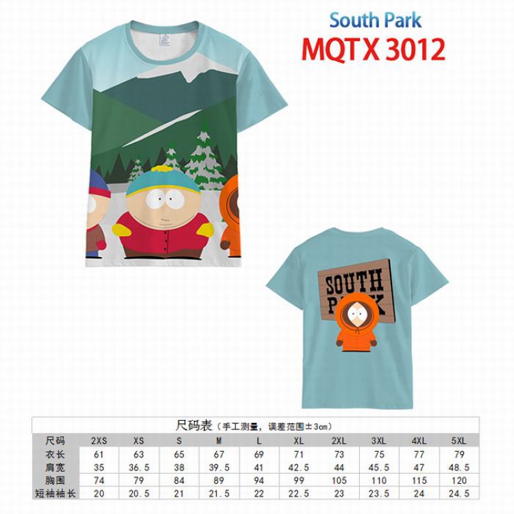 South Park Full color printed short sleeve t-shirt 10 sizes from XXS to 5XL MQTX-3012