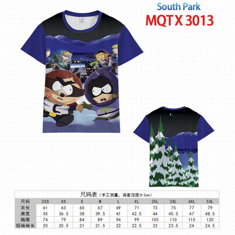 South Park Full color printed short sleeve t-shirt 10 sizes from XXS to 5XL MQTX-3013