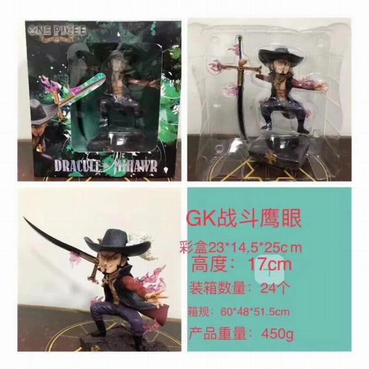 One Piece Dracule Mihawk Boxed Figure Decoration 17CM  23X14.5X25CM