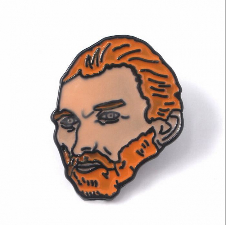 Van Gogh Alloy brooch badge pin price for 5 pcs