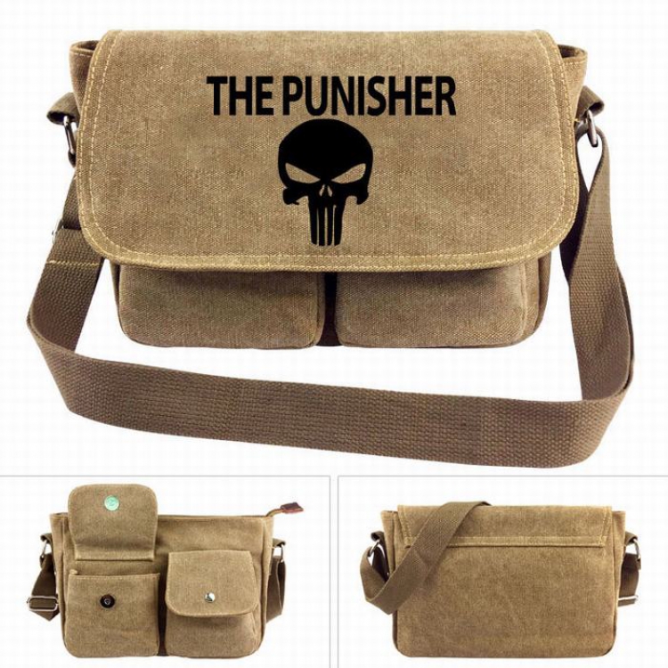 Punisher Canvas Shoulder Satchel Bag Handbag