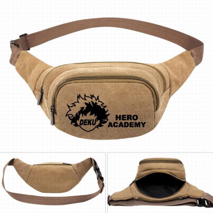 My Hero Academia Leisure outdoor sports Canvas purse pocket  chest bag 27X5X14CM