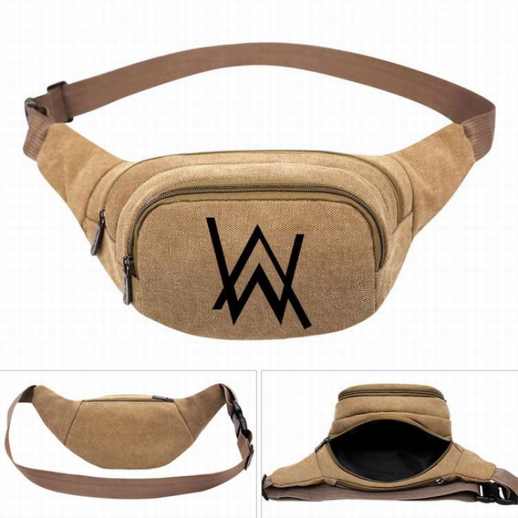 Alan-Olav-Walker Leisure outdoor sports Canvas purse pocket  chest bag 27X5X14CM