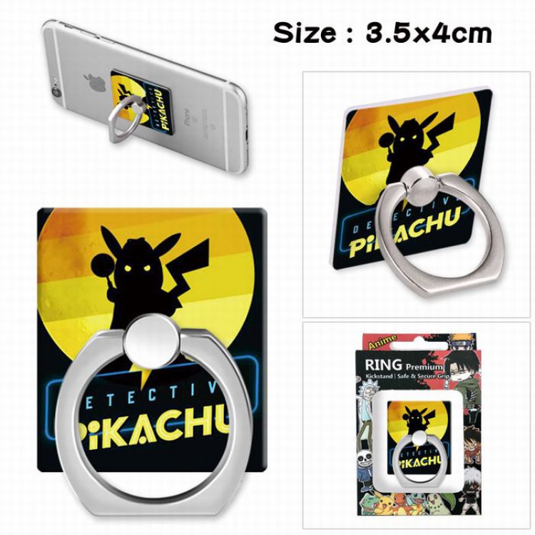Detective Pikachu Ring holder for mobile phone 3.5X4CM Style B