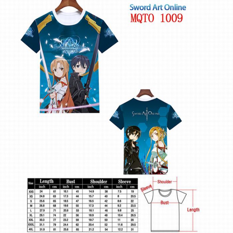 Sword Art Online Full color printed short sleeve t-shirt 9 sizes from XXS to 4XL MQTO-1009