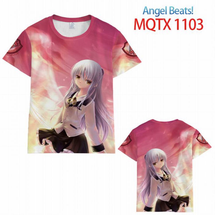Angel Beats! Full color printed short sleeve t-shirt 10 sizes from XXS to 5XL MQTX-1103