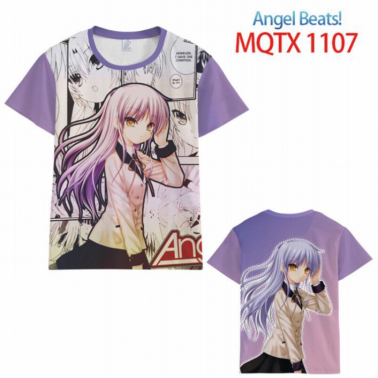 Angel Beats! Full color printed short sleeve t-shirt 10 sizes from XXS to 5XL MQTX-1107