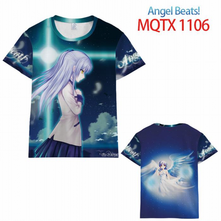 Angel Beats! Full color printed short sleeve t-shirt 10 sizes from XXS to 5XL MQTX-1106