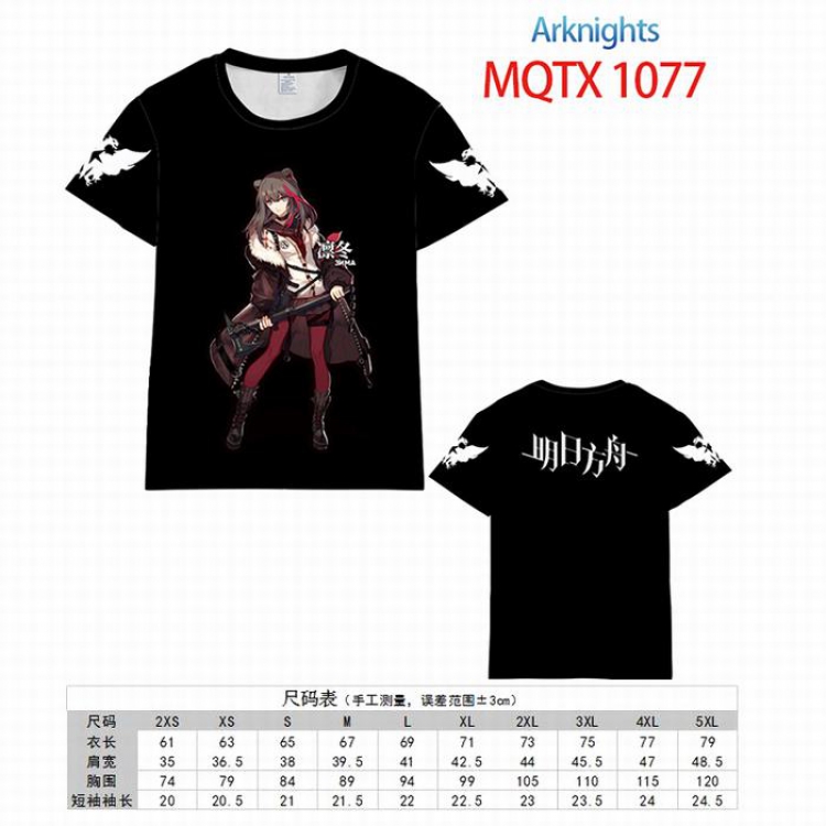 Arknights Full color printed short sleeve t-shirt 10 sizes from XXS to 5XL MQTX-1077