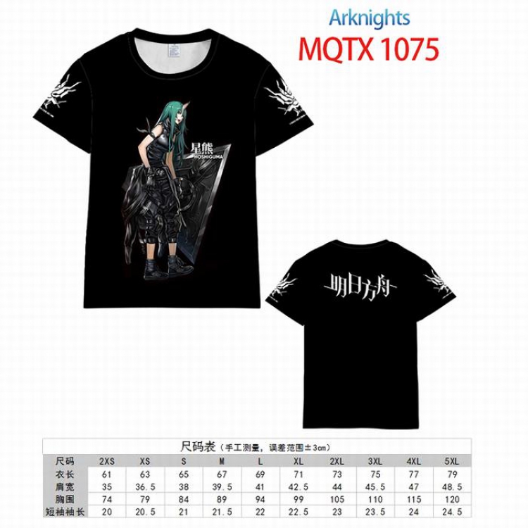 Arknights Full color printed short sleeve t-shirt 10 sizes from XXS to 5XL MQTX-1075