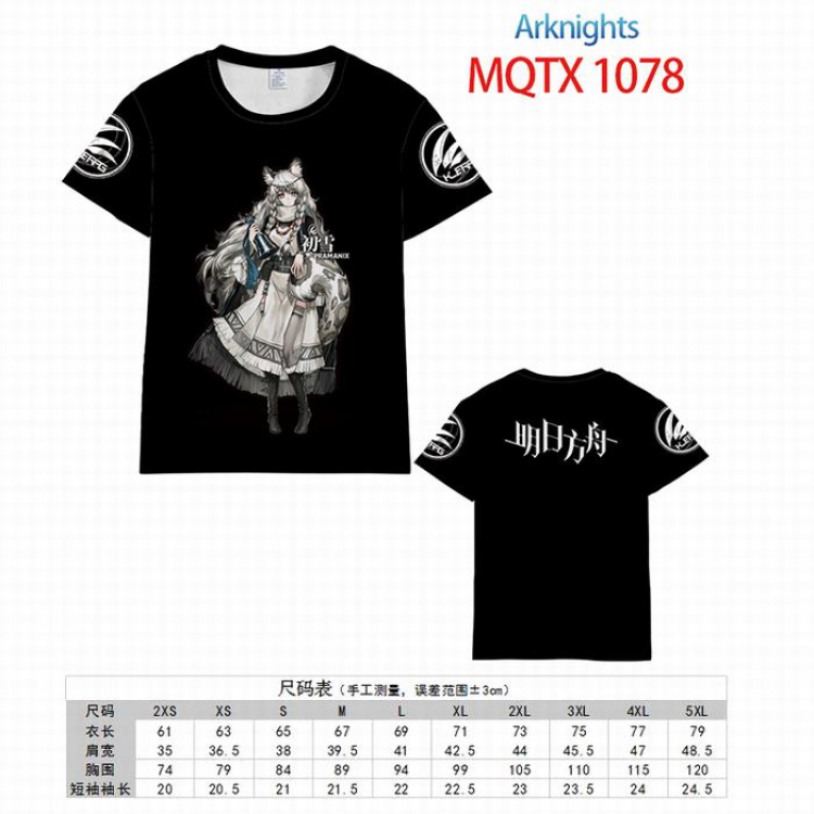 Arknights Full color printed short sleeve t-shirt 10 sizes from XXS to 5XL MQTX-1078