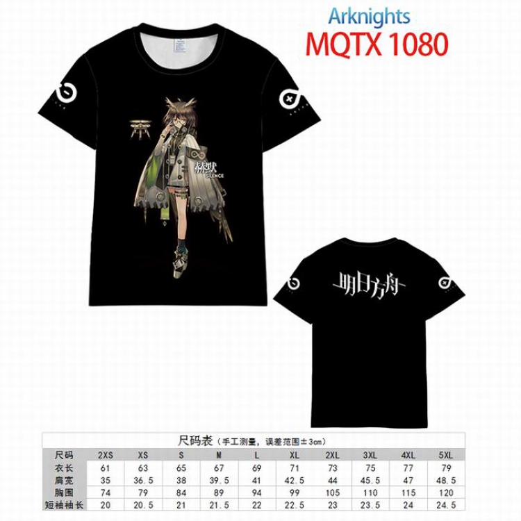 Arknights Full color printed short sleeve t-shirt 10 sizes from XXS to 5XL MQTX-1080