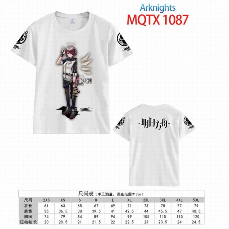 Arknights Full color printed short sleeve t-shirt 10 sizes from XXS to 5XL MQTX-1087