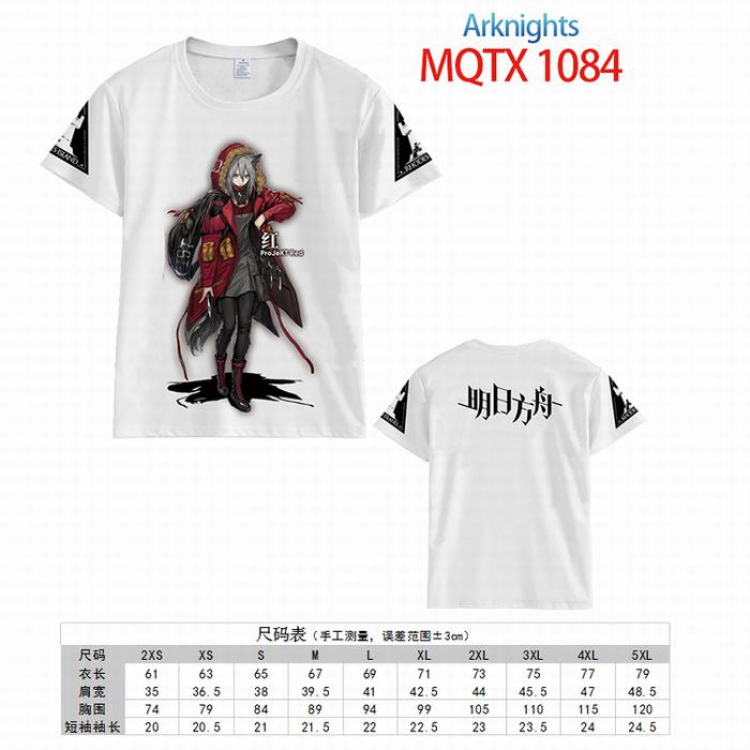Arknights Full color printed short sleeve t-shirt 10 sizes from XXS to 5XL MQTX-1084