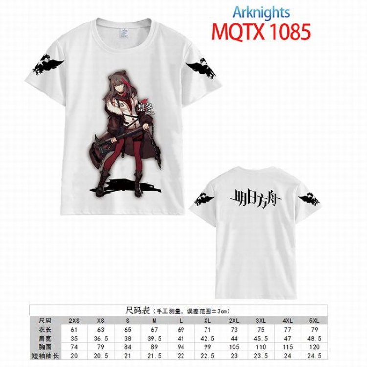 Arknights Full color printed short sleeve t-shirt 10 sizes from XXS to 5XL MQTX-1085