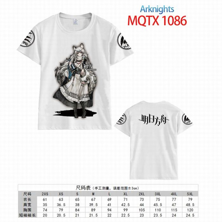 Arknights Full color printed short sleeve t-shirt 10 sizes from XXS to 5XL MQTX-1086