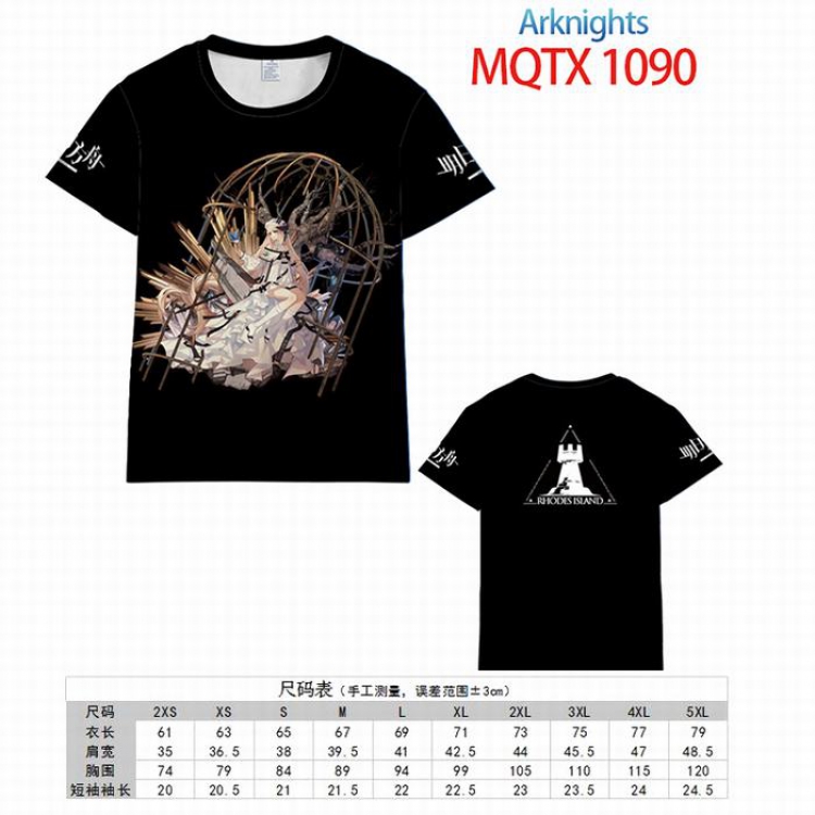 Arknights Full color printed short sleeve t-shirt 10 sizes from XXS to 5XL MQTX-1090