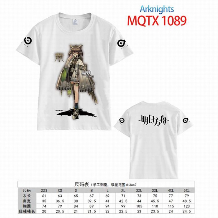 Arknights Full color printed short sleeve t-shirt 10 sizes from XXS to 5XL MQTX-1089