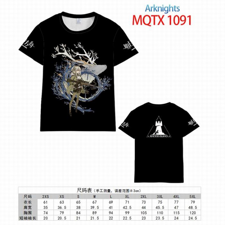 Arknights Full color printed short sleeve t-shirt 10 sizes from XXS to 5XL MQTX-1091