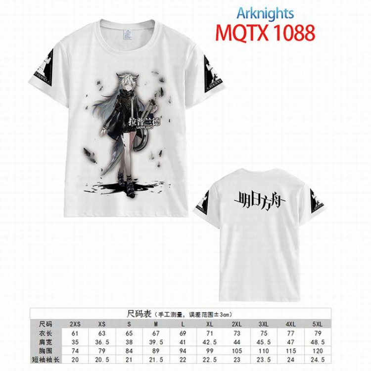 Arknights Full color printed short sleeve t-shirt 10 sizes from XXS to 5XL MQTX-1088