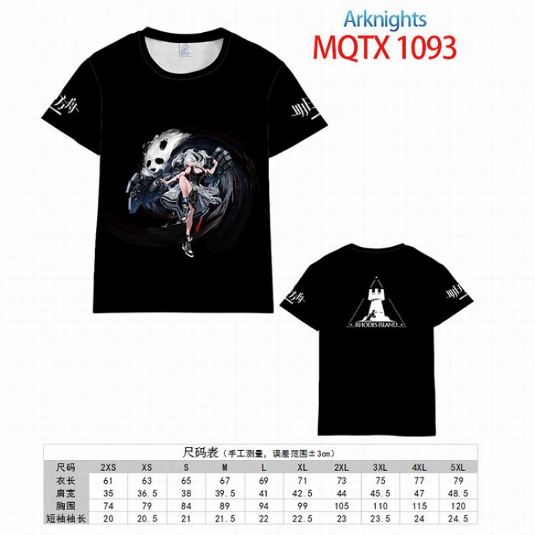 Arknights Full color printed short sleeve t-shirt 10 sizes from XXS to 5XL MQTX-1093