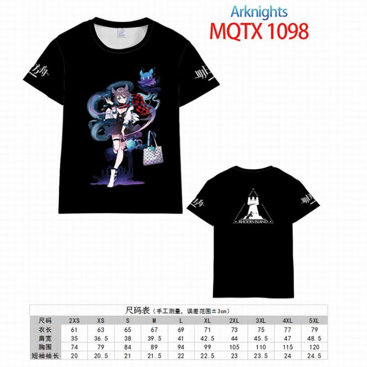 Arknights Full color printed short sleeve t-shirt 10 sizes from XXS to 5XL MQTX-1098
