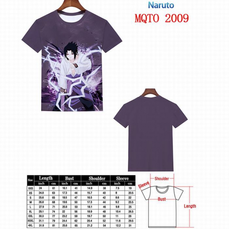 Naruto Full color printed short sleeve t-shirt 9 sizes from XXS to 4XL MQTO-2009