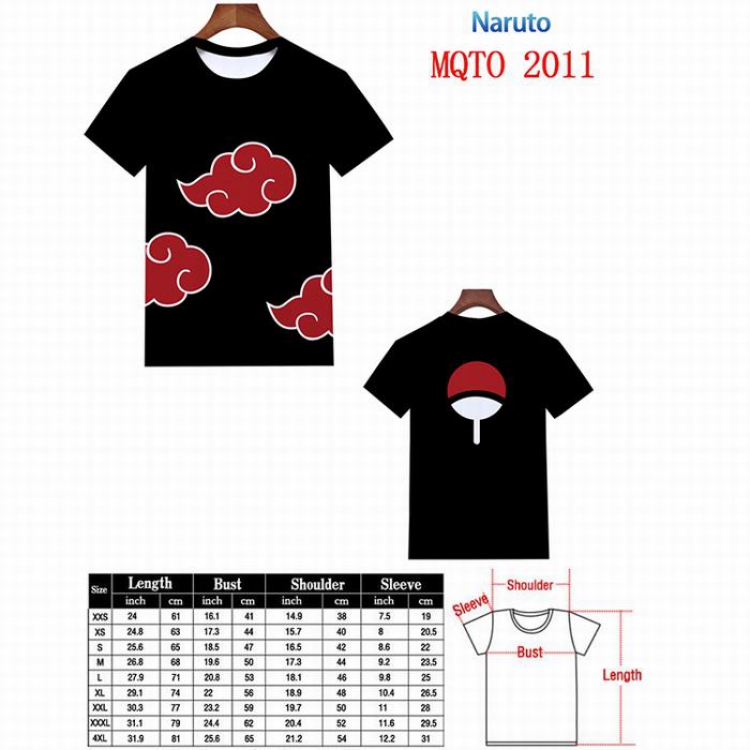 Naruto Full color printed short sleeve t-shirt 9 sizes from XXS to 4XL MQTO-2011