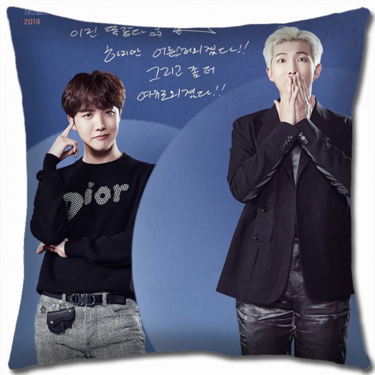 BTS Double-sided full color Pillow Cushion 45X45CM NO FILLING