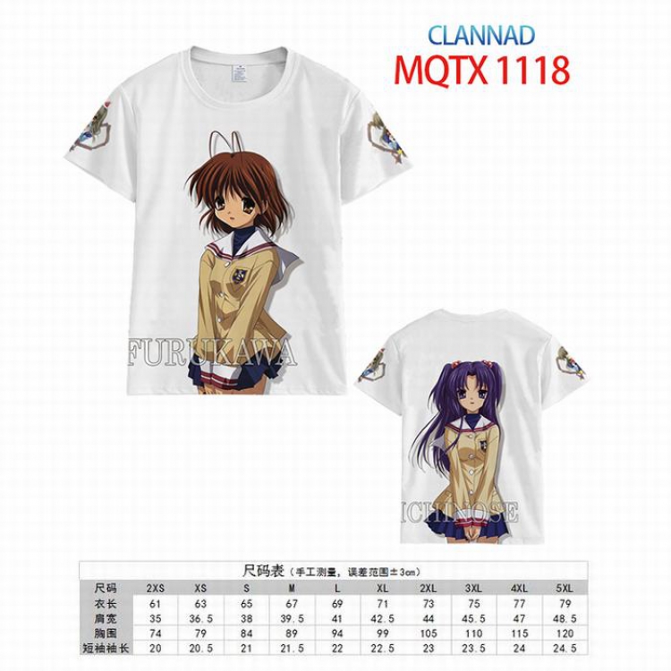 CLANNAD Full color printed short sleeve t-shirt 10 sizes from XXS to 5XL MQTX-1118