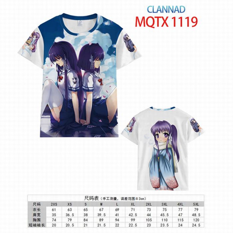 CLANNAD Full color printed short sleeve t-shirt 10 sizes from XXS to 5XL MQTX-1119