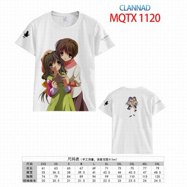 CLANNAD Full color printed short sleeve t-shirt 10 sizes from XXS to 5XL MQTX-1120
