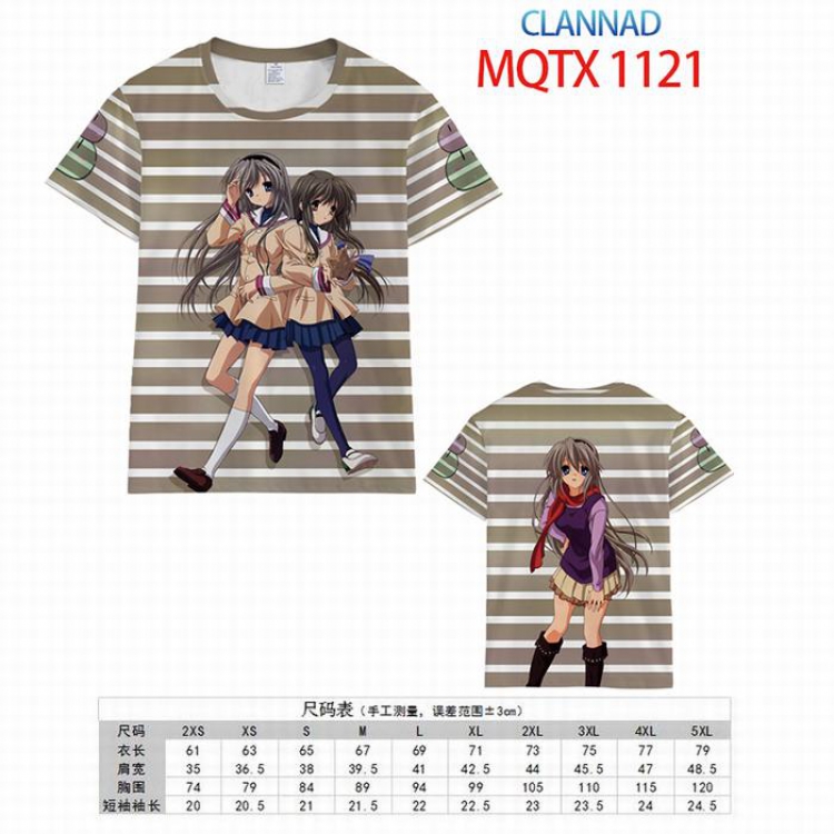 CLANNAD Full color printed short sleeve t-shirt 10 sizes from XXS to 5XL MQTX-1121