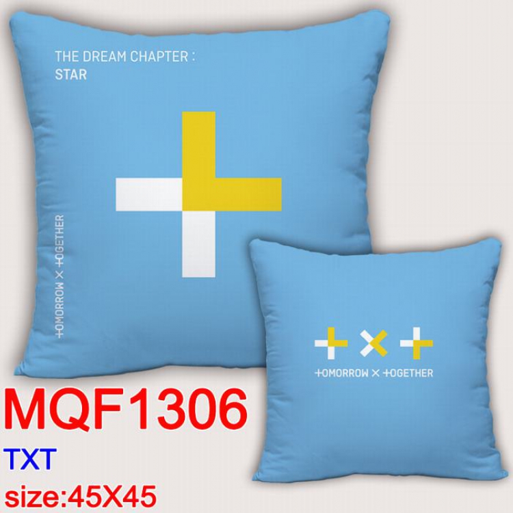 TXT Double-sided full color Pillow Cushion 45X45CM MQF1306