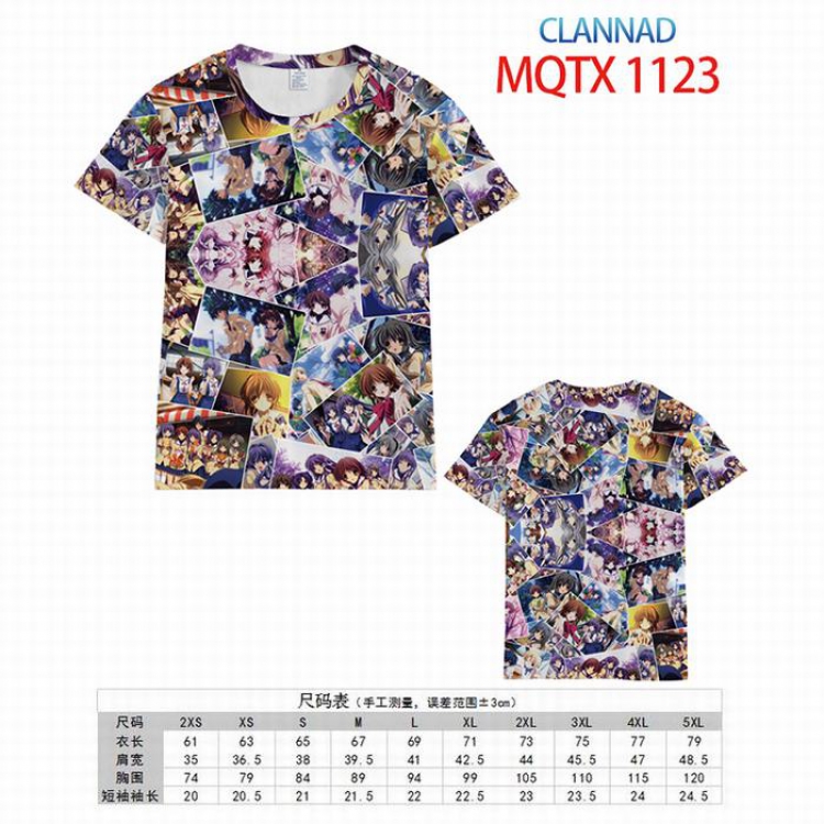 CLANNAD Full color printed short sleeve t-shirt 10 sizes from XXS to 5XL MQTX-1123