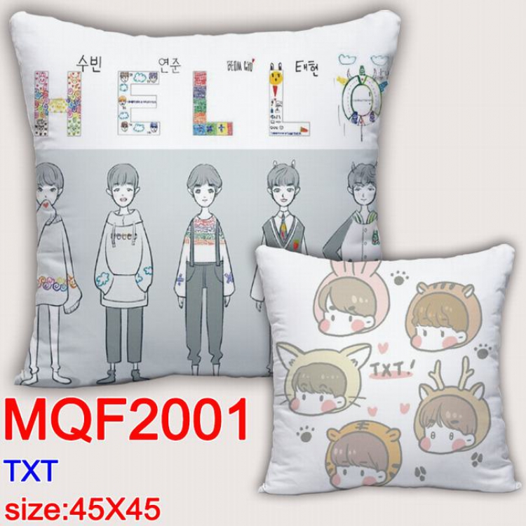 TXT Double-sided full color Pillow Cushion 45X45CM MQF2001